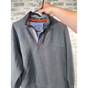 Orvis | men dark gray 1/4 snap pullover